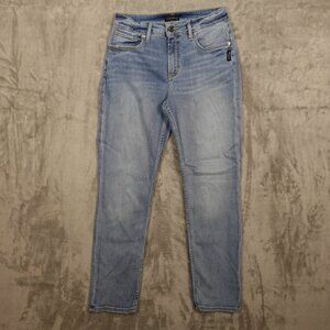 Silver jeans Avery Straight‎ women's W30/L29 light wash blue denim